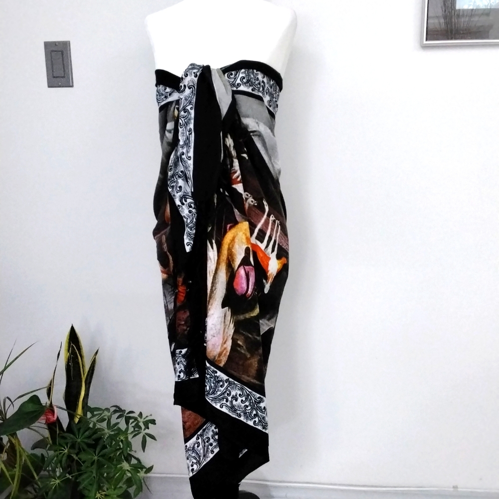 Vintage Fata Morgana ladies pareo/sarong, 64" x 43"